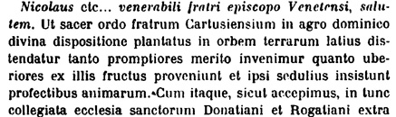 Bulle du pape Nicolas V concernant la Chartreuse de Nantes et la Collgiale des saints Donatien et Rogatien