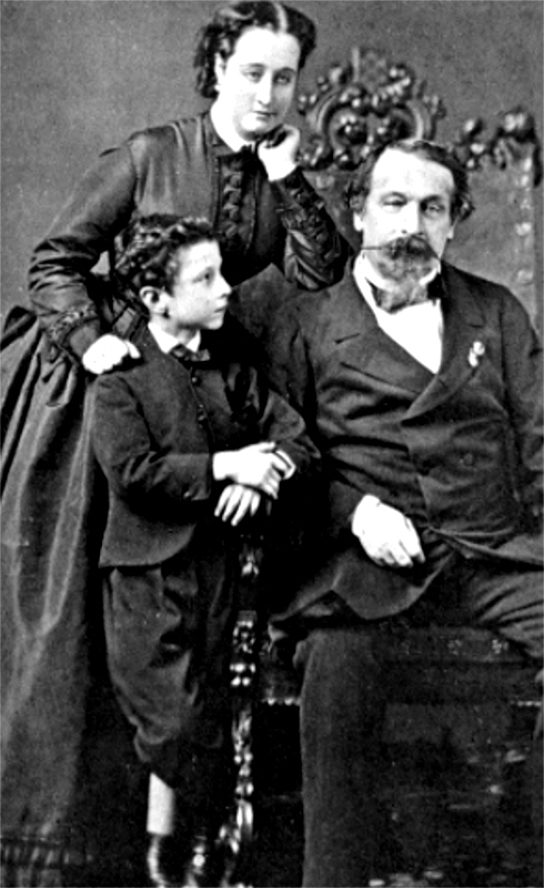 L'empereur Napoléon III, l'impératrice Eugénie et leur fils.