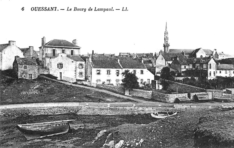 Ile d'Ouessant : bourg de Lampaul (Bretagne).