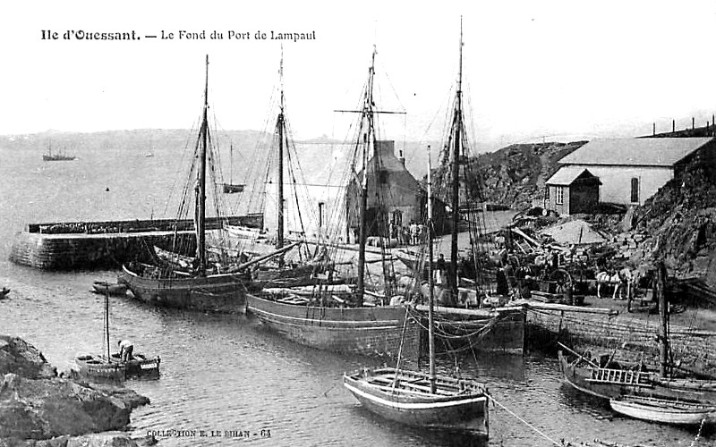 Ile d'Ouessant : port de Lampaul (Bretagne).