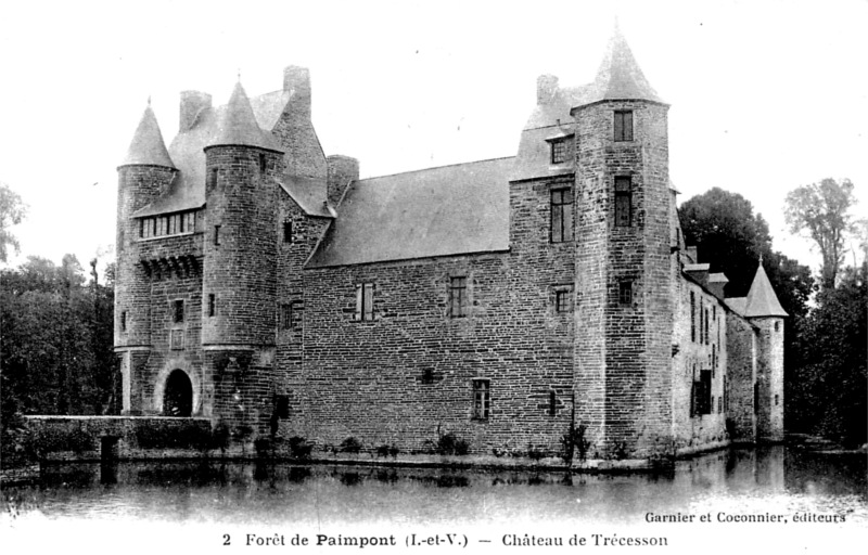 Manoir et chteau de la fort de Paimpont (Bretagne).