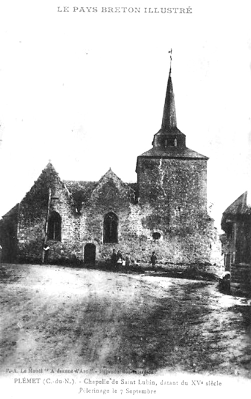 Ville de Plmet (Bretagne) : chapelle Saint Lubin.