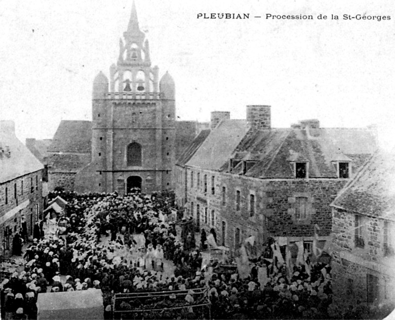 Procession de la Saint-Georges  Pleubian (Bretagne).