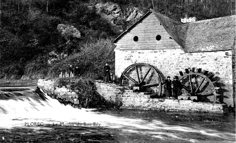 Ville de Plorec-sur-Arguenon (Bretagne) : moulin du Bois-Bily.