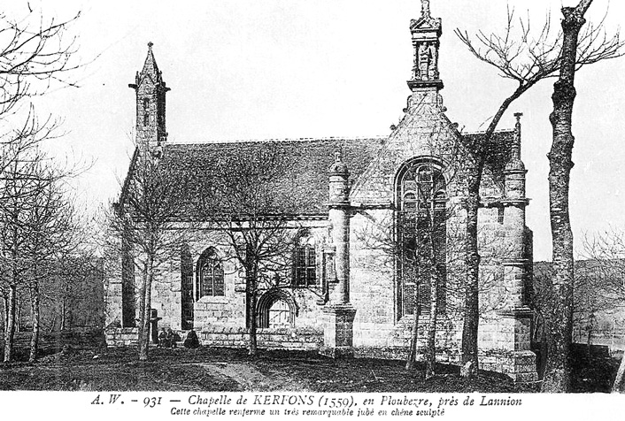 Ploubezre (Bretagne) : chapelle de Kerfons