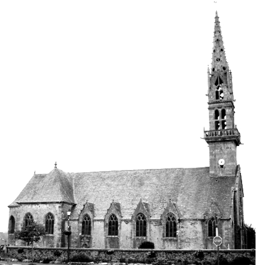 Eglise de Ploudiry (Bretagne).
