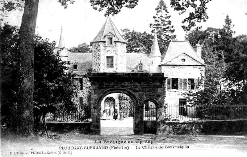 Ville de Plougat-Guerrand (Bretagne) : chteau de Goasmelquin.