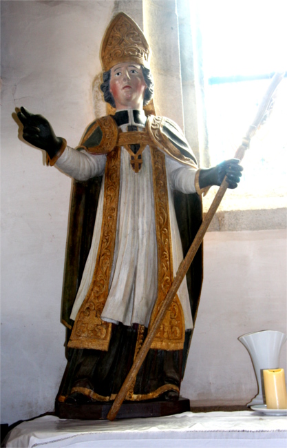 Statue de la Chapelle Notre Dame de Bon Voyage  Plounrin (Bretagne).