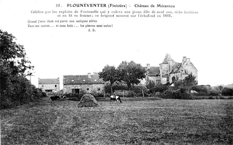 Château de Mézarnou à Plounéventer (Bretagne).