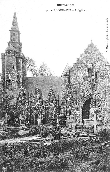 L'�glise de Plourac'h (Bretagne).