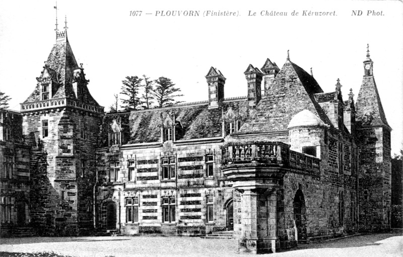 Chteau de Keruzoret  Plouvorn (Bretagne).