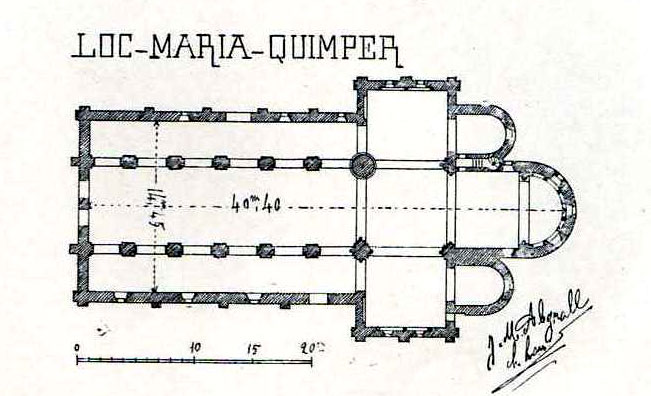 Plan de l'église de Locmaria - Quimper