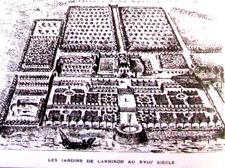 Quimper : Jardins de Lanniron au XVIIIème siècle