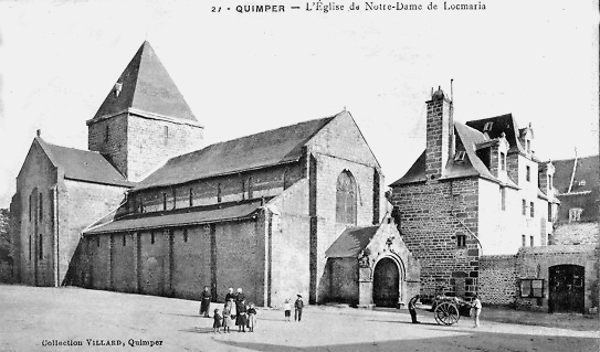Quimper (Bretagne) : glise Notre-Dame de Locmaria.