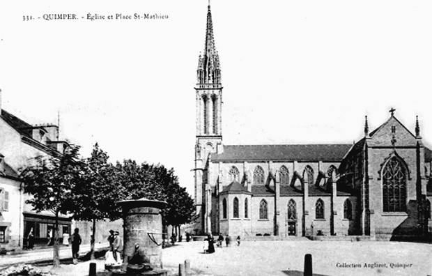 Quimper (Bretagne) : église de Saint-Mathieu.