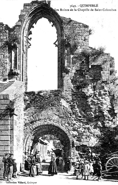 Quimperl (Bretagne) : ruines de l'glise Saint Colomban