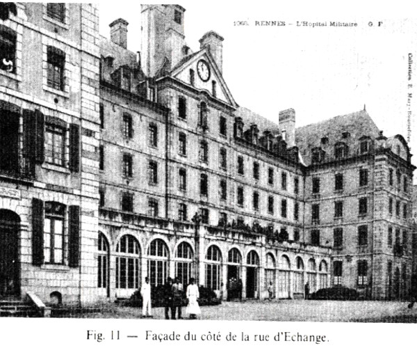 Rennes (Bretagne) : L'h�pital militaire.