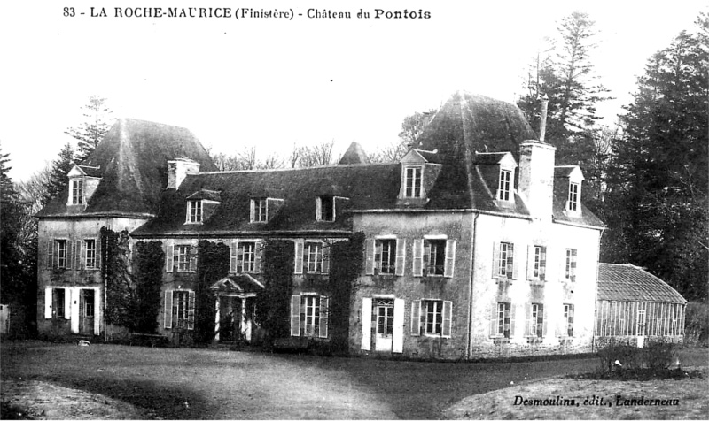 Chteau ou manoir du Pontois  la Roche-Maurice (Bretagne).