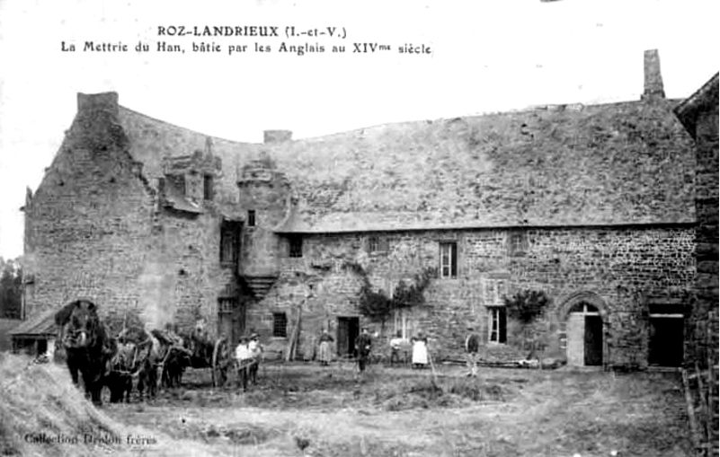 Ville de Roz-Landrieux (Bretagne) : le manoir de la Mettrie du Han.
