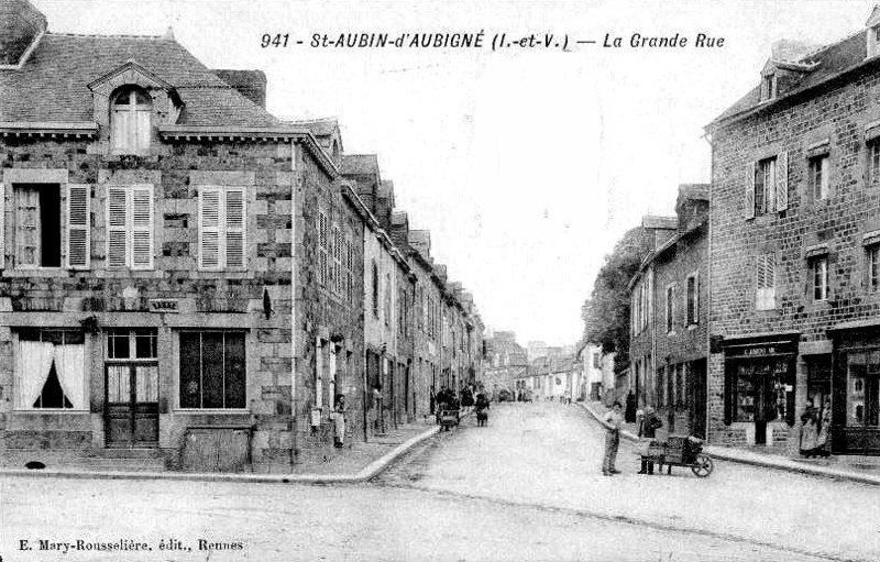 Ville de Saint-Aubin-d'Aubign (Bretagne).