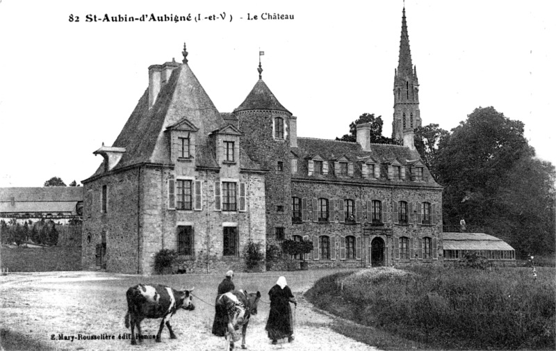Chteau de Saint-Aubin-d'Aubign (Bretagne).