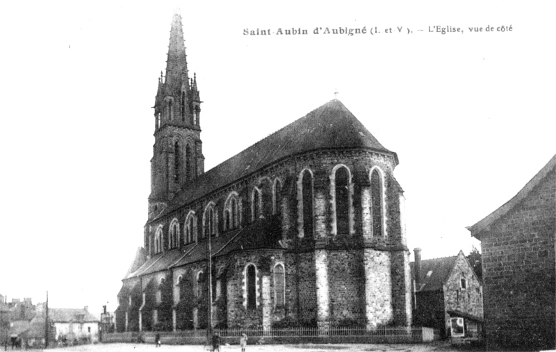 Eglise de Saint-Aubin-d'Aubign (Bretagne).