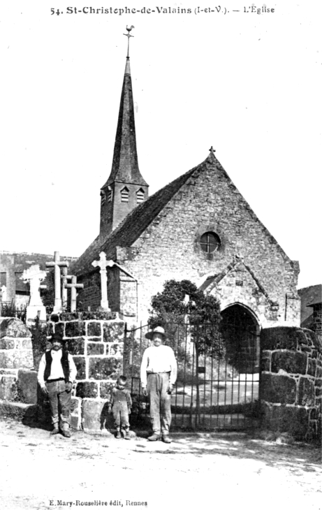 Eglise de Saint-Christophe-de-Valains (Bretagne).