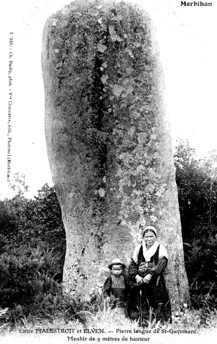 Menhir de Saint-Guyomard (Bretagne).