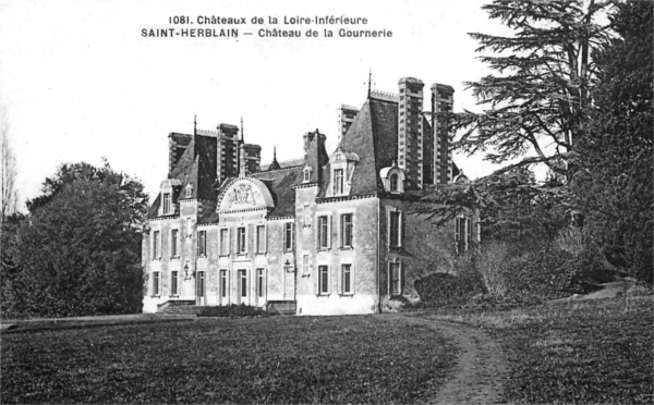Chteau de Saint-Herblain (Gournerie), historiquement en Bretagne.