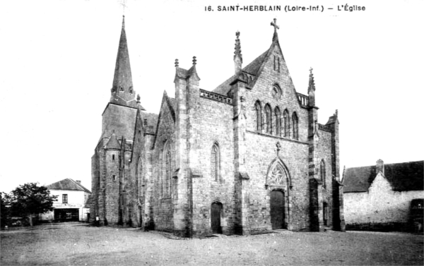 Eglise de Saint-Herblain, historiquement en Bretagne.