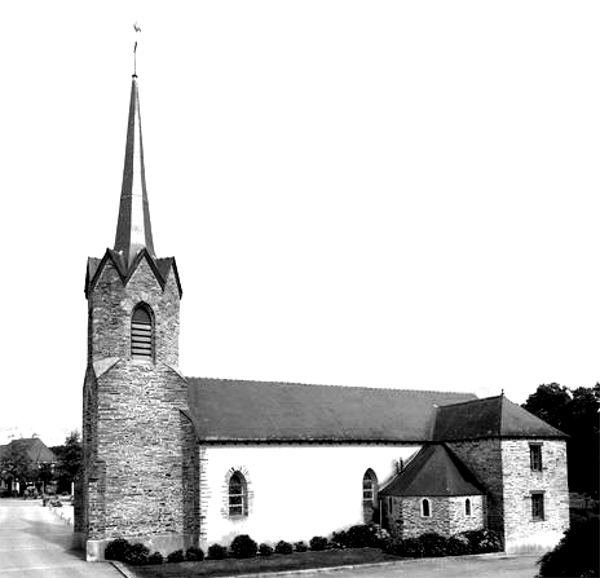 Eglise de Saint-Laurent-sur-Oust (Bretagne).