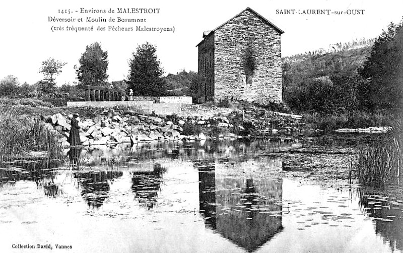 Moulin de Beaumont  Saint-Laurent-sur-Oust (Bretagne).