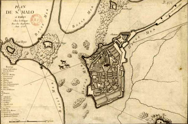 Plan de Saint-Malo dat de 1758