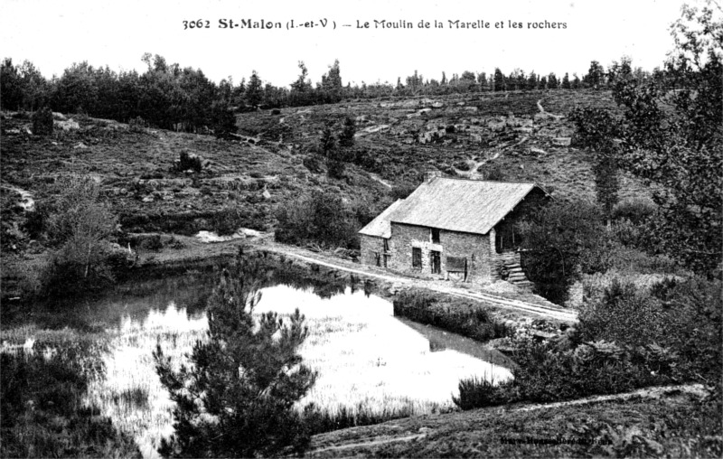 Moulin de Saint-Malon-sur-Mel (Bretagne).