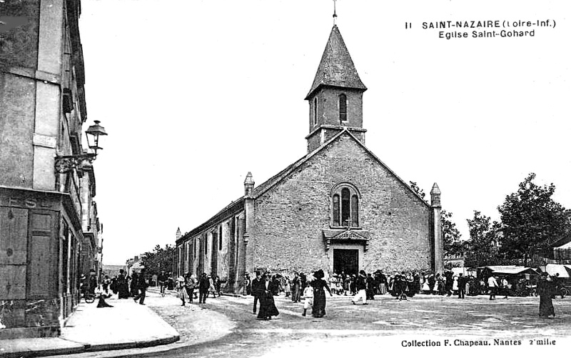 Eglise Saint-Gohard de Saint-Nazaire (Loire-Atlantique).