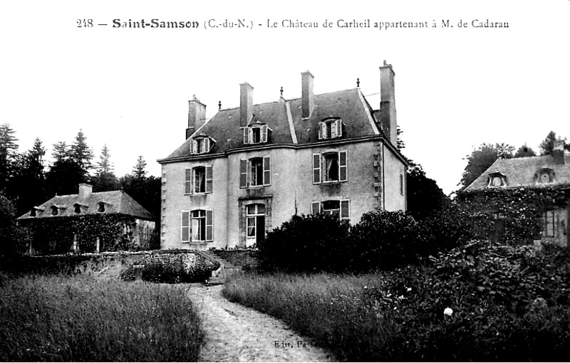 Saint-Samson-sur-Rance (Bretagne): le chteau de Carheil.