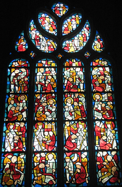 Saint-Brieuc (Bretagne) : cathdrale Saint-Etienne (vitrail de Saint-Guillaume, Hubert de Sainte Marie  Quintin)