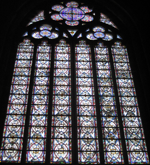 Saint-Brieuc (Bretagne) : cathdrale Saint-Etienne (vitrail du bras Nord du transept)