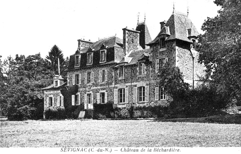 Ville de Svignac (Bretagne) : chteau de la Bchardire.