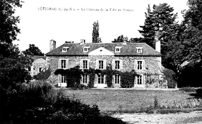 Ville de Svignac (Bretagne) : manoir de Ville-es-Blanc.