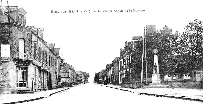 Ville de Sixt-sur-Aff (Bretagne).