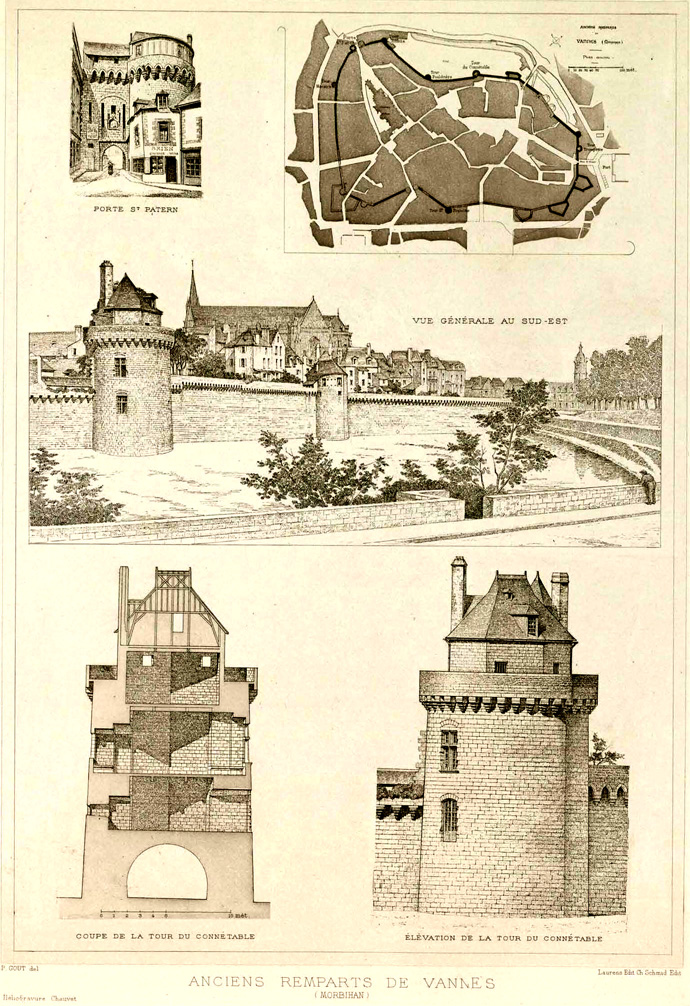 Anciens remparts de Vannes (Bretagne).