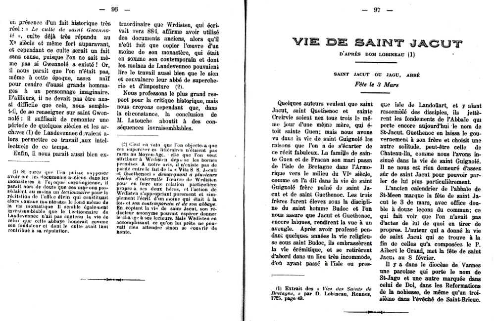 Vie de Saint-Jacut et Saint-Guethenoc (page n8).