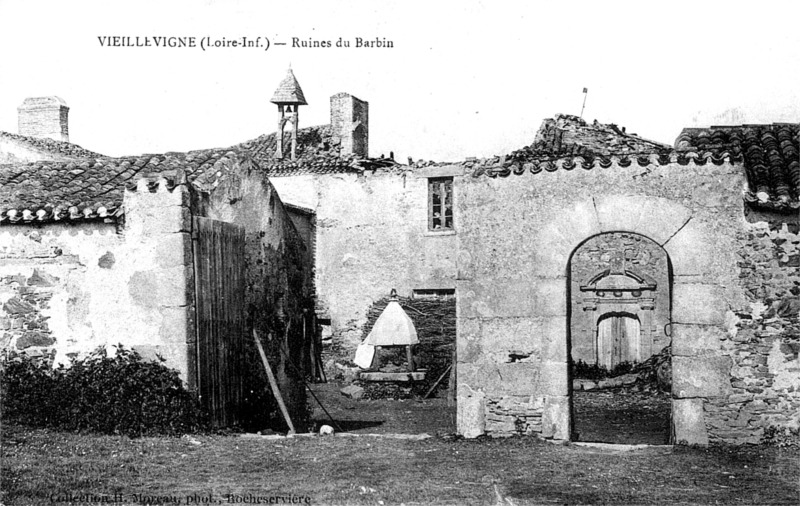 Ruines de l'ancien chteau de Barbin  Vieillevigne (Bretagne).