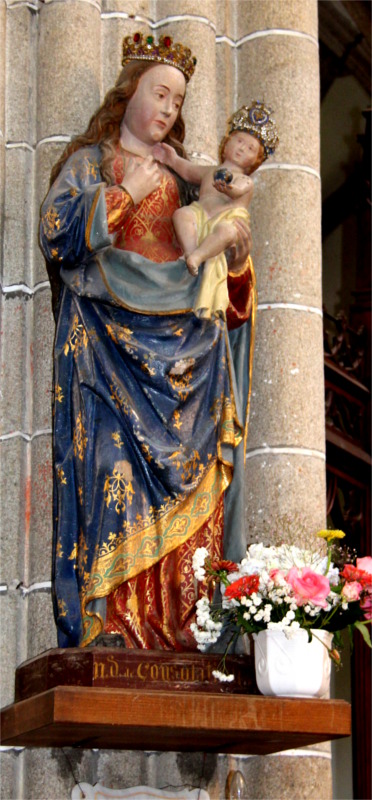 Statue de l'glise du Vieux-March (Bretagne).