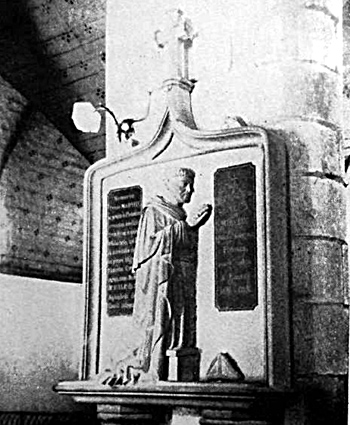 Monument d'Yves Mahyeuc � Plouvorn (Bretagne).