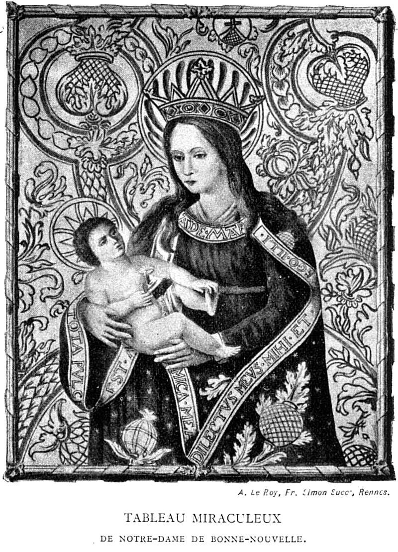 Rennes : Tableau miraculeux du sanctuaire de Notre-Dame-de-Bonne-Nouvelle (Bretagne).